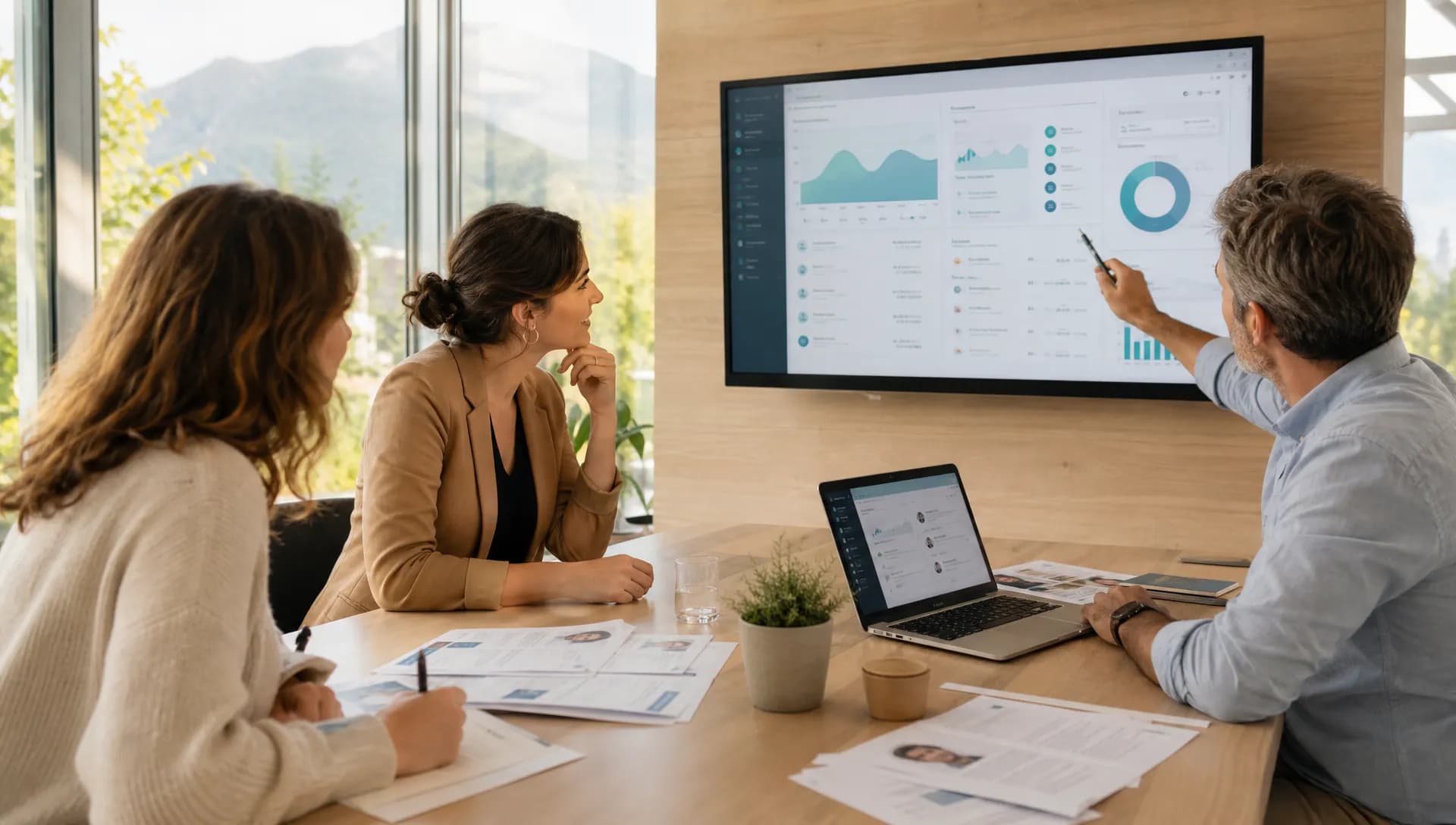 Dirigeant de PME analysant un projet IA avant candidature à l’Accélérateur IA Bpifrance.
